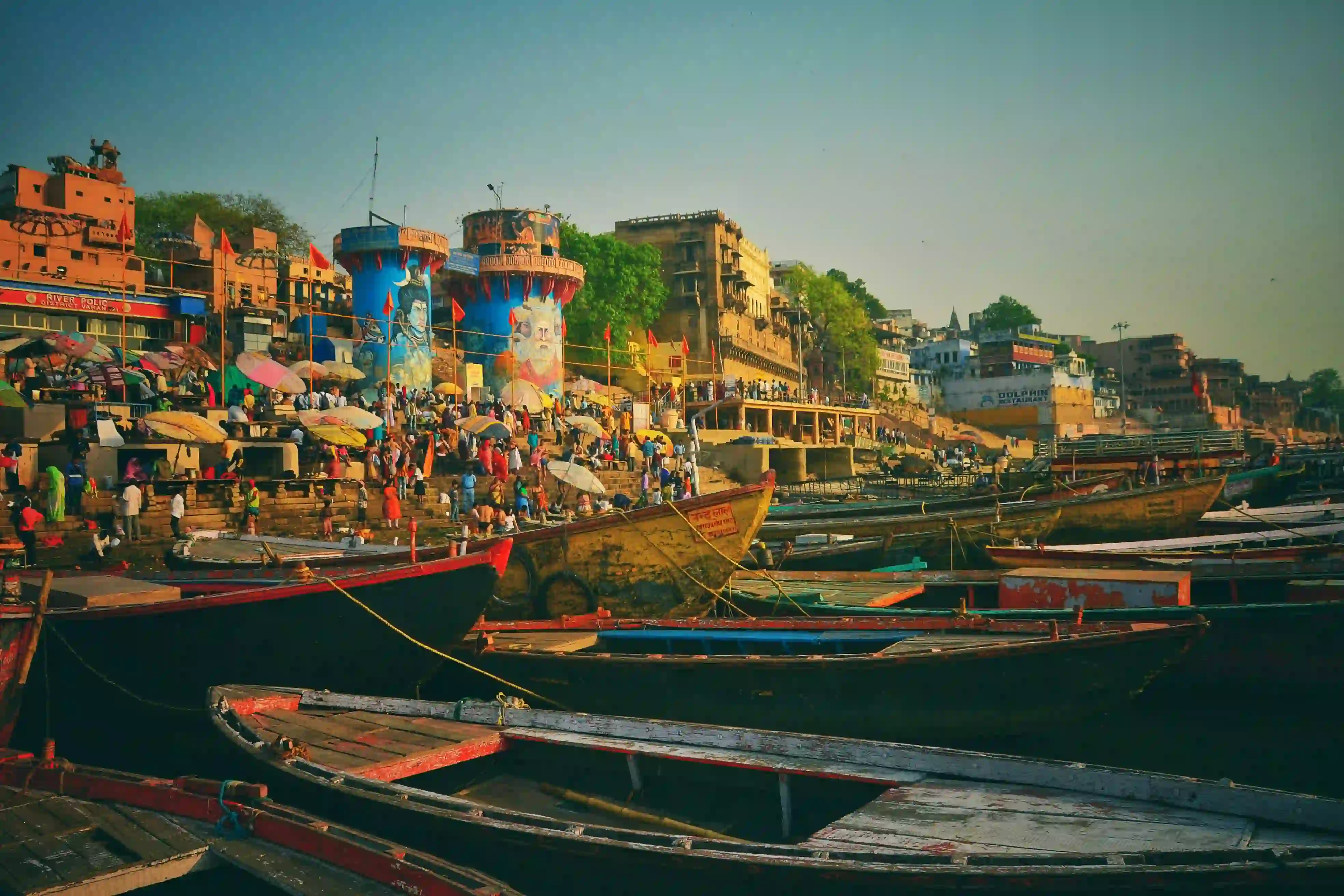 Varanasi riverfront and old city atmosphere
